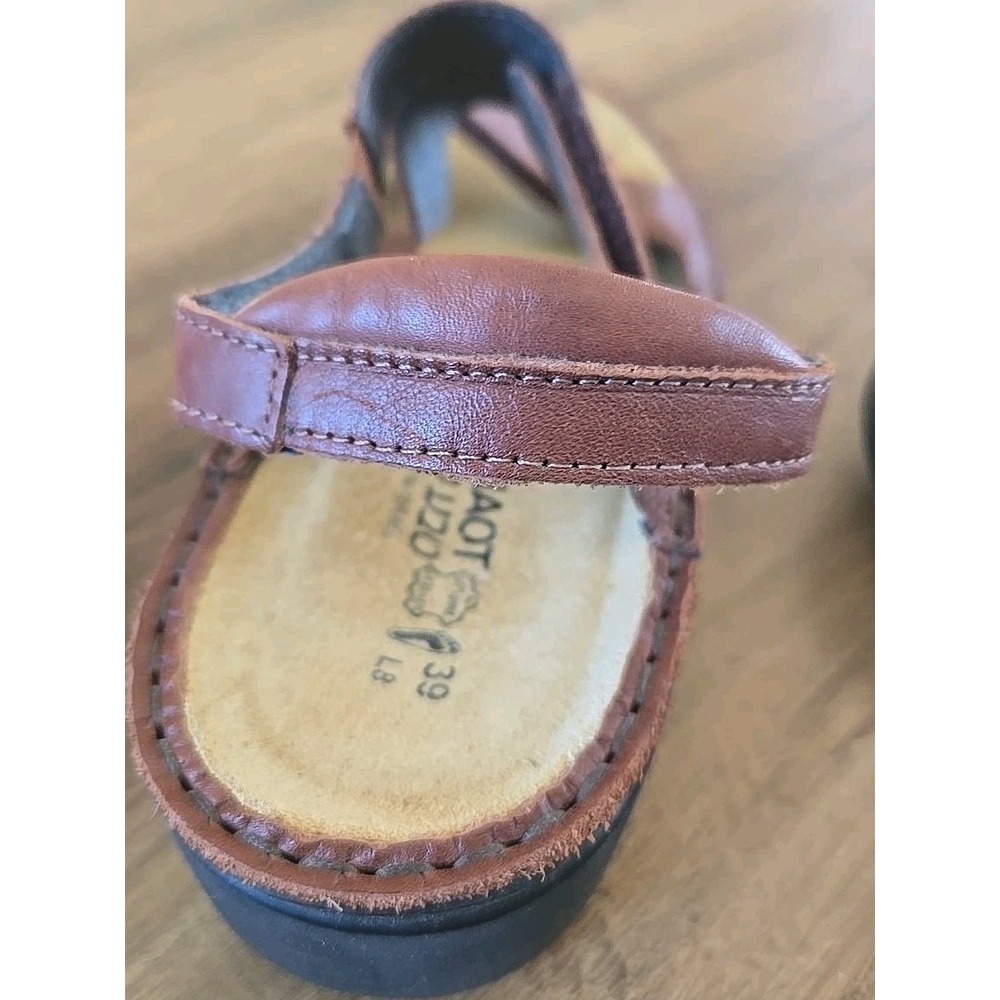 Naot Enid Sandals Open Toe Ankle Strap Brown Leather Womens EUR 39/US 8- 8.5 - Picture 12 of 15